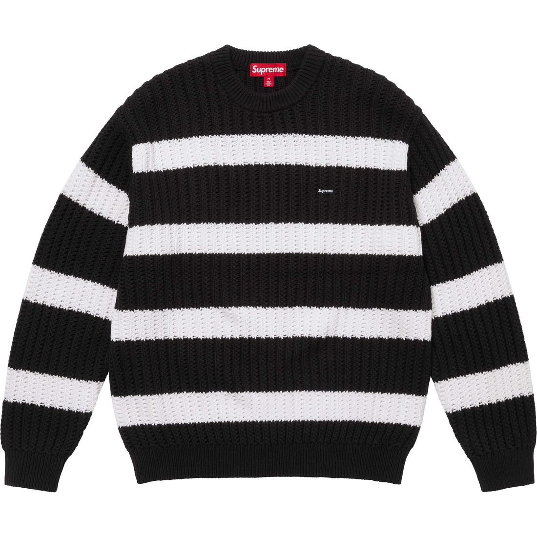 Supreme Loose Gauge Stripe Small Box Sweater (SS25) - Black - $148