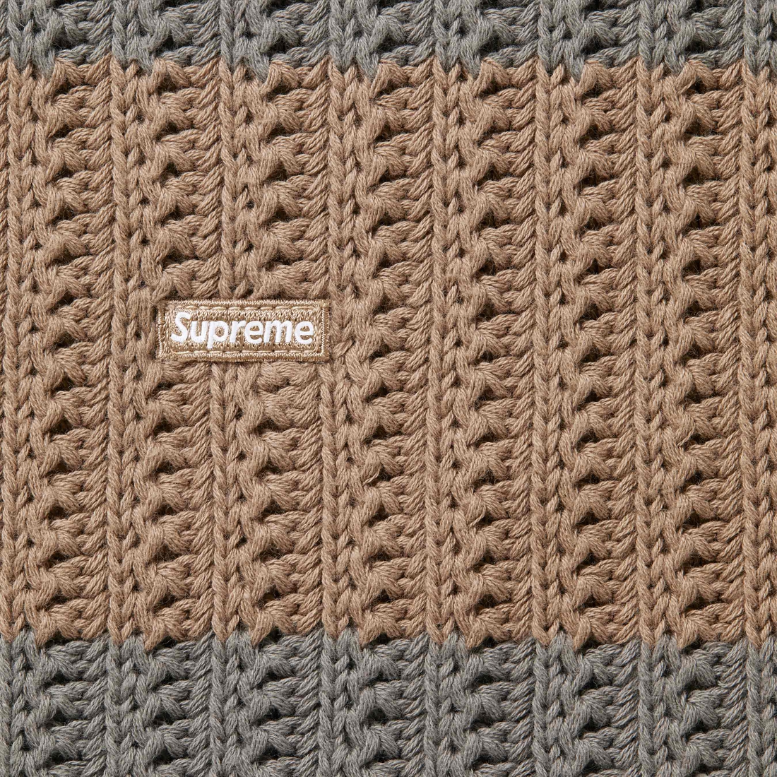 Supreme Loose Gauge Stripe Small Box Sweater (SS25) - Khaki - $148