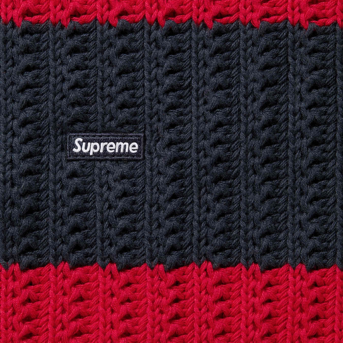 Supreme Loose Gauge Stripe Small Box Sweater (SS25) - Navy - $148