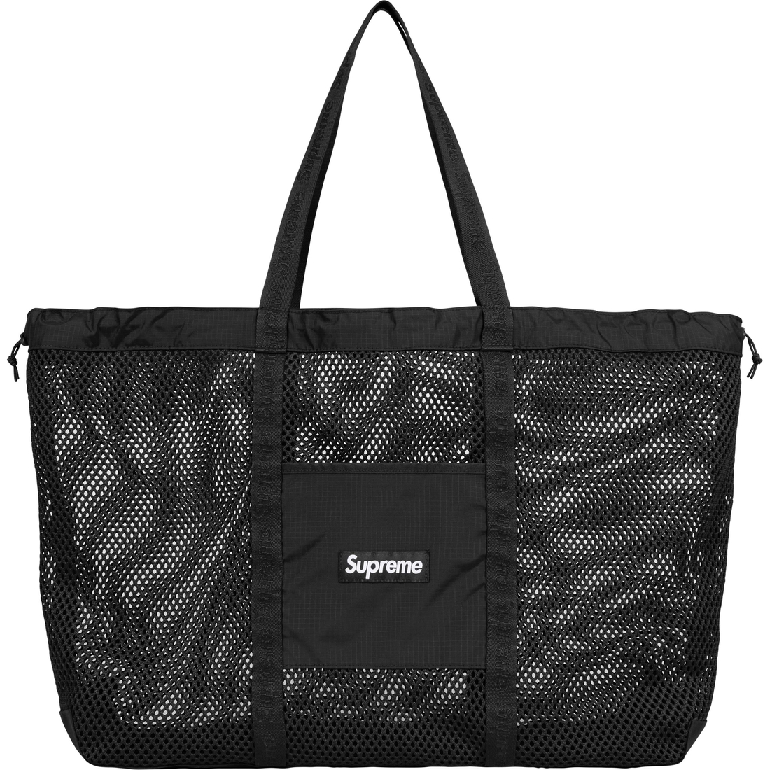 Supreme Mesh Tote Bag (SS25) - Black - $118