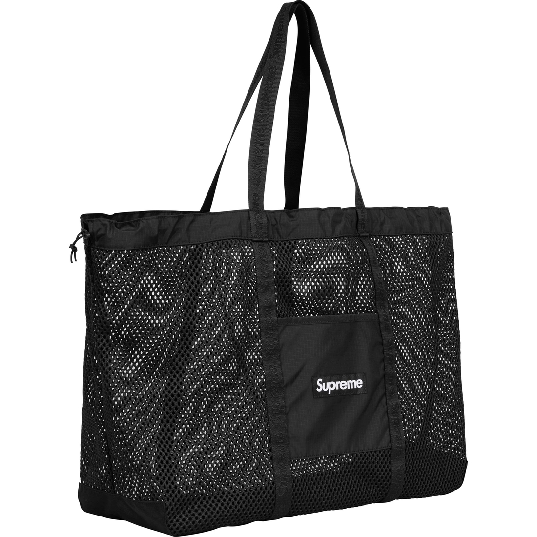 Supreme Mesh Tote Bag (SS25) - Black - $118