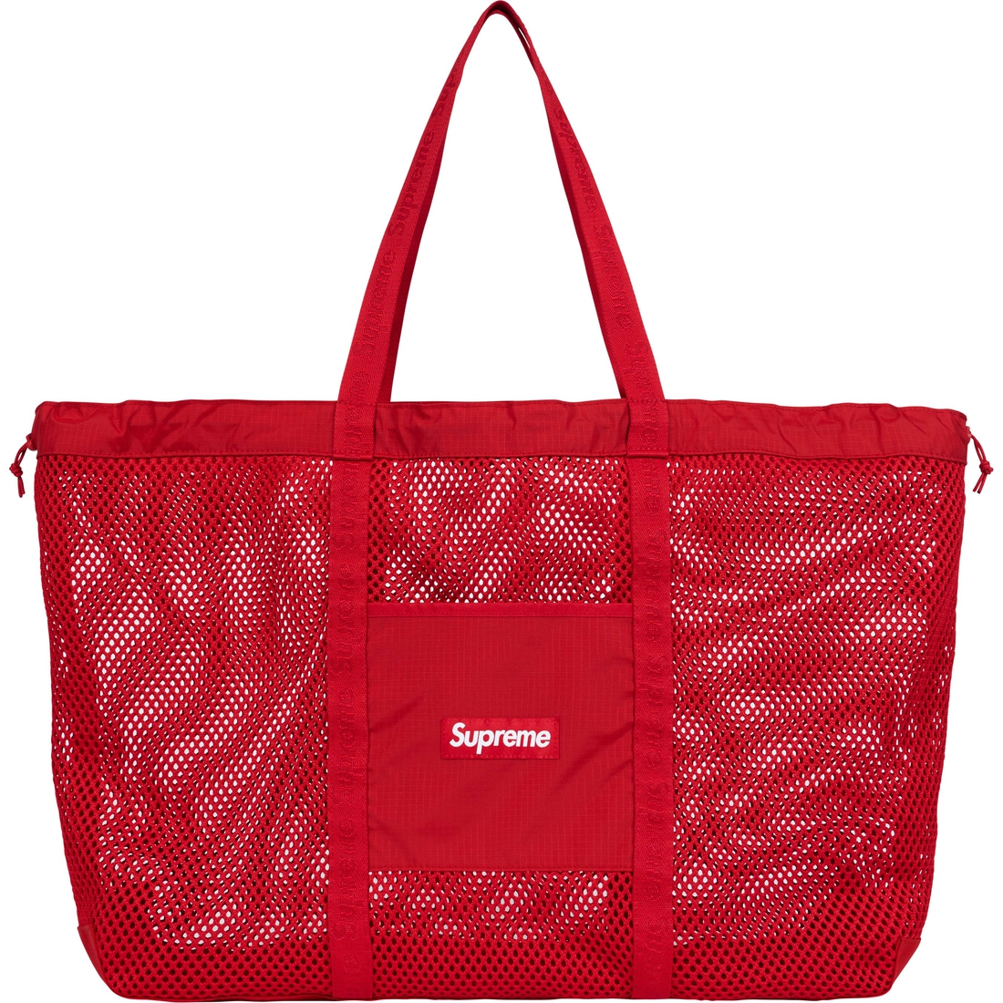 Supreme Mesh Tote Bag (SS25) - Red - $118