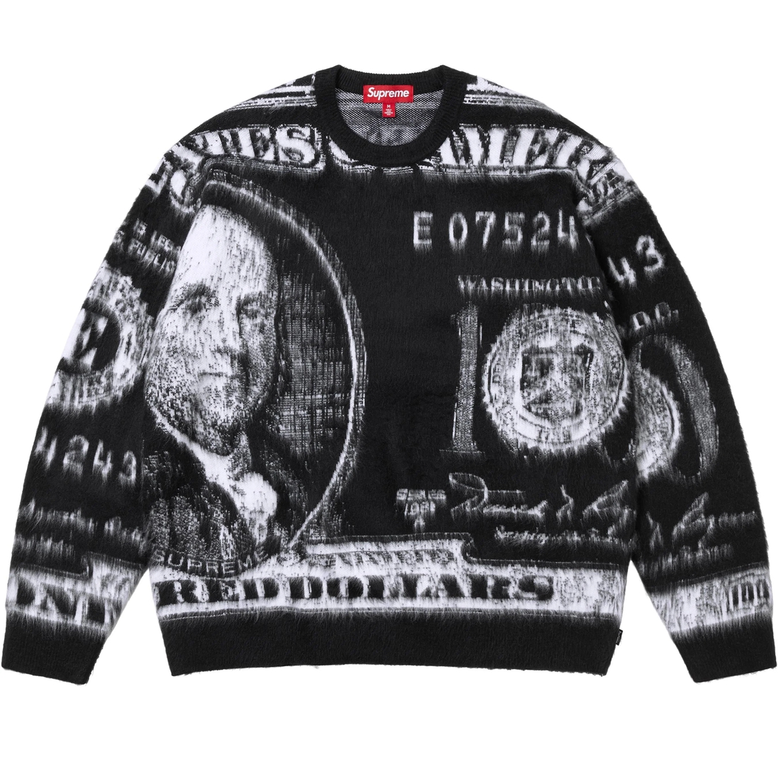 Supreme Money Sweater (SS25) - Black - $158