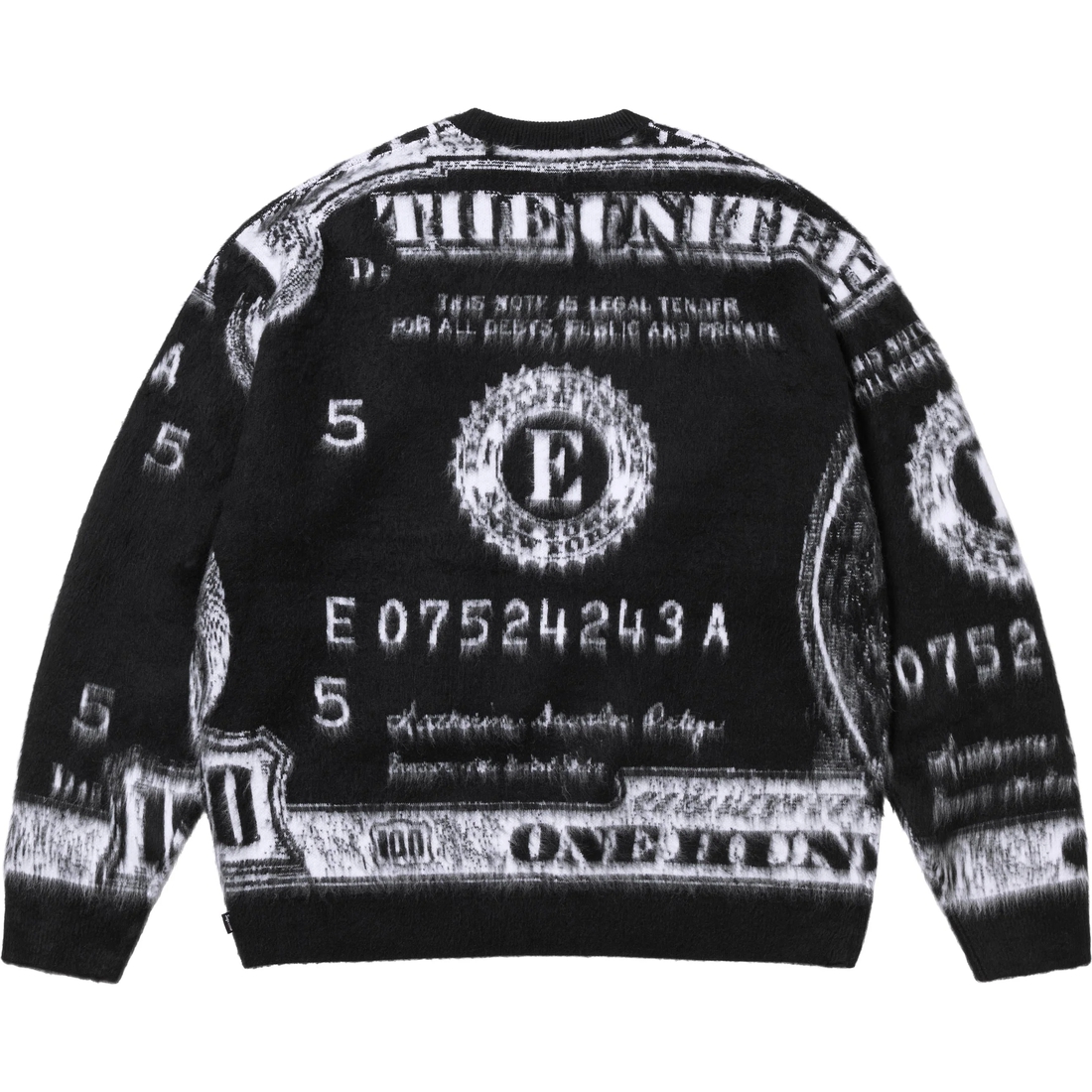 Supreme Money Sweater (SS25) - Black - $158
