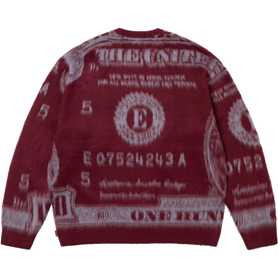 Supreme Money Sweater (SS25) - Burgundy - $158