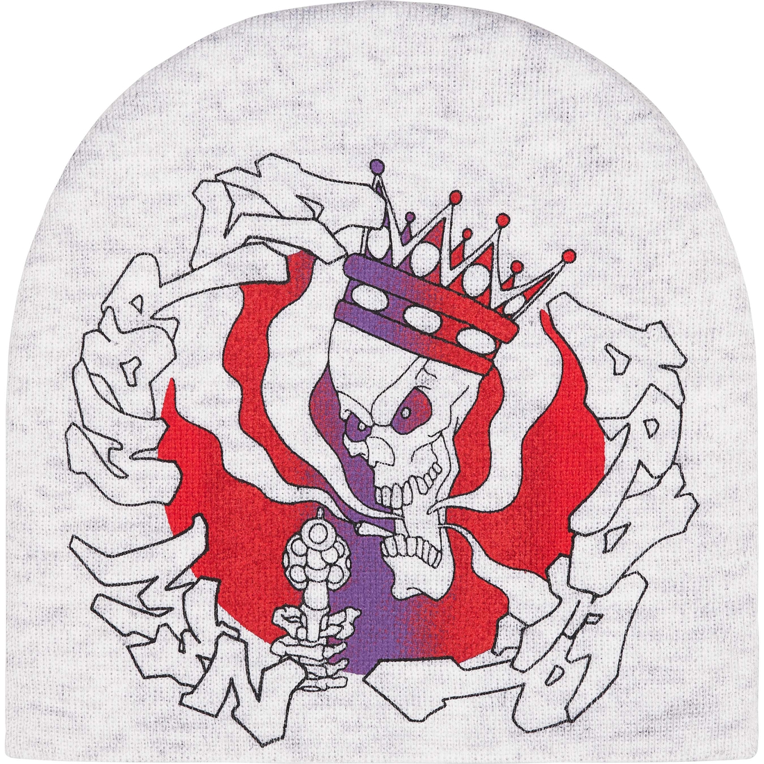 Supreme New World Order Beanie (SS25) - Ash Grey - $40