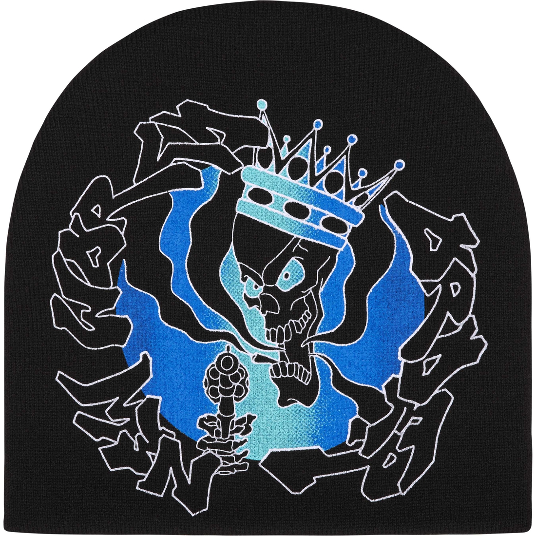 Supreme New World Order Beanie (SS25) - Black - $40