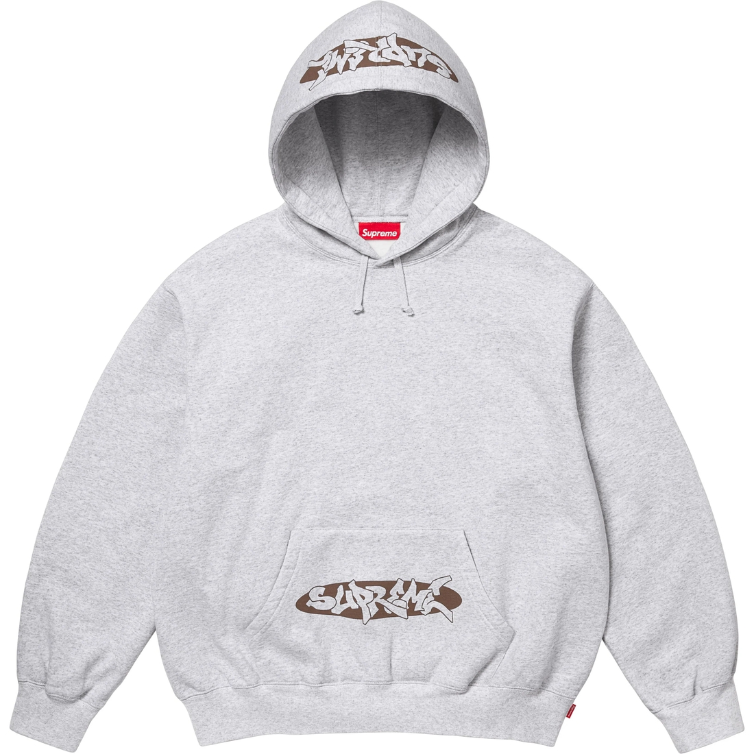 Supreme New World Order Hooded Sweatshirt (SS25) - Ash Grey - $158