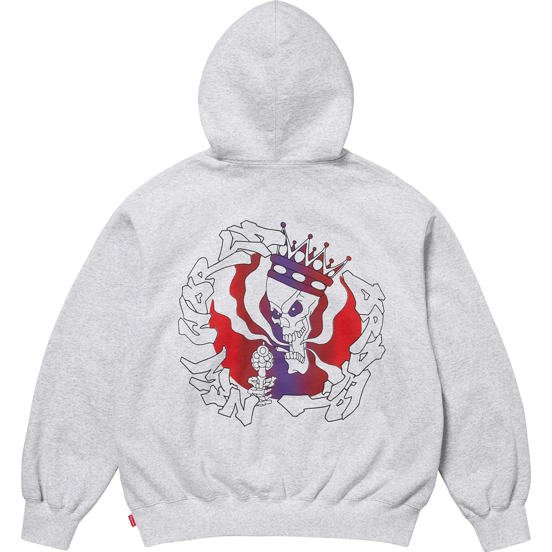 Supreme New World Order Hooded Sweatshirt (SS25) - Ash Grey - $158