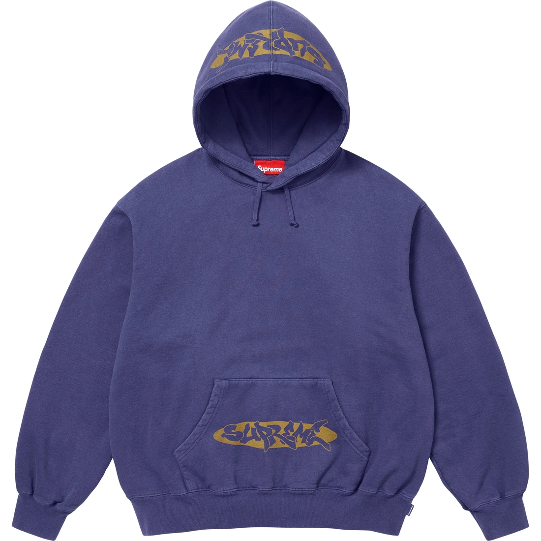 Supreme New World Order Hooded Sweatshirt (SS25) - Washed Navy - $158