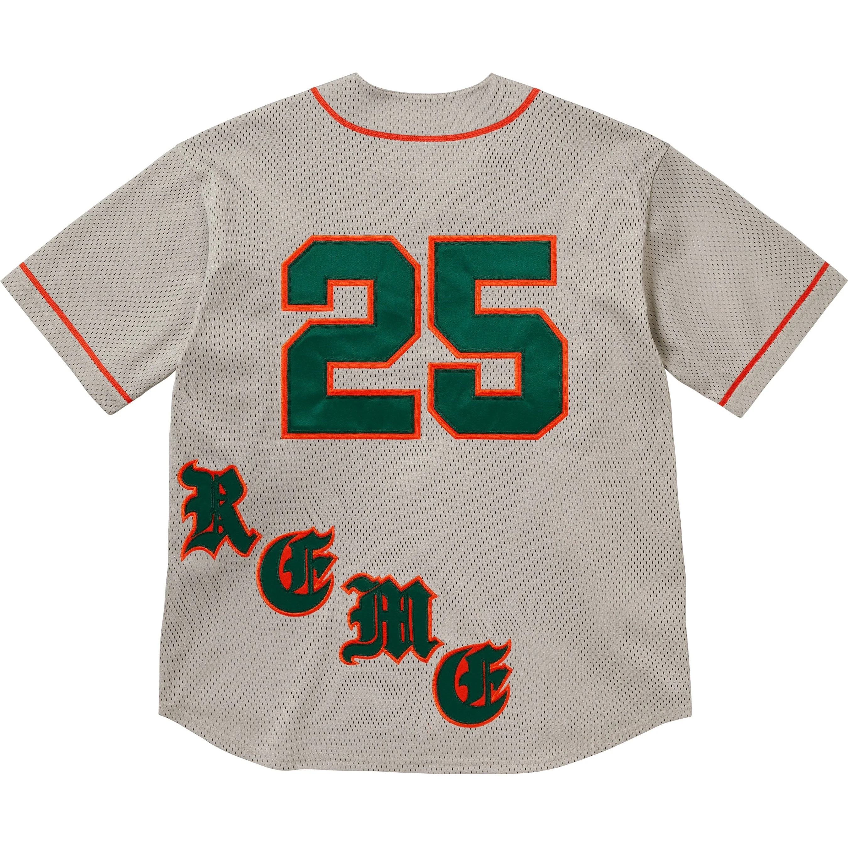 Supreme Old English Baseball Jersey (SS25) - Grey - $138