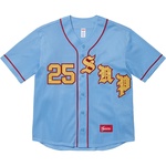 Supreme Old English Baseball Jersey (SS25) - Light Blue