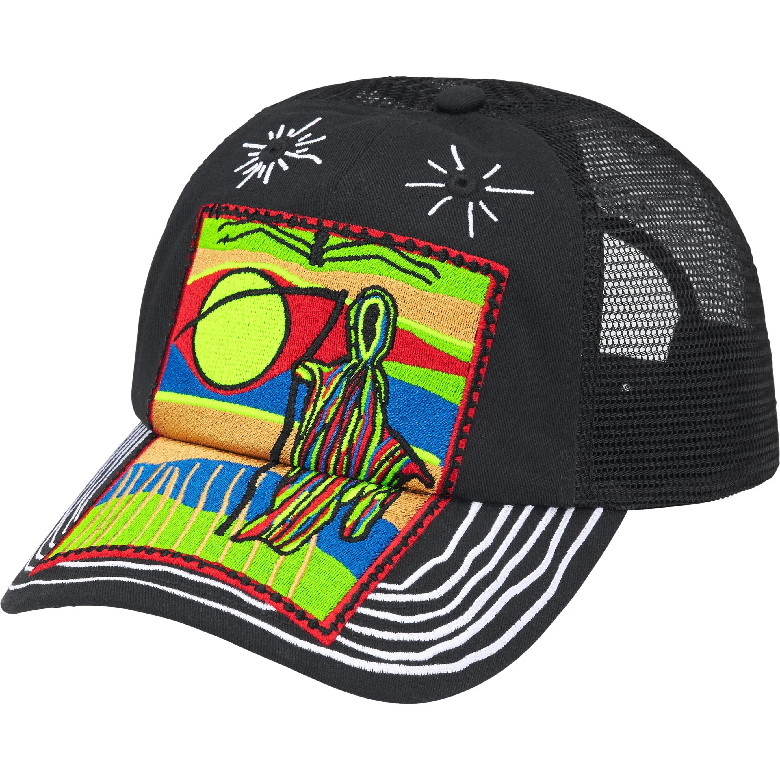 Supreme Reaper Mesh Back 6-Panel (SS25) - Black - $60