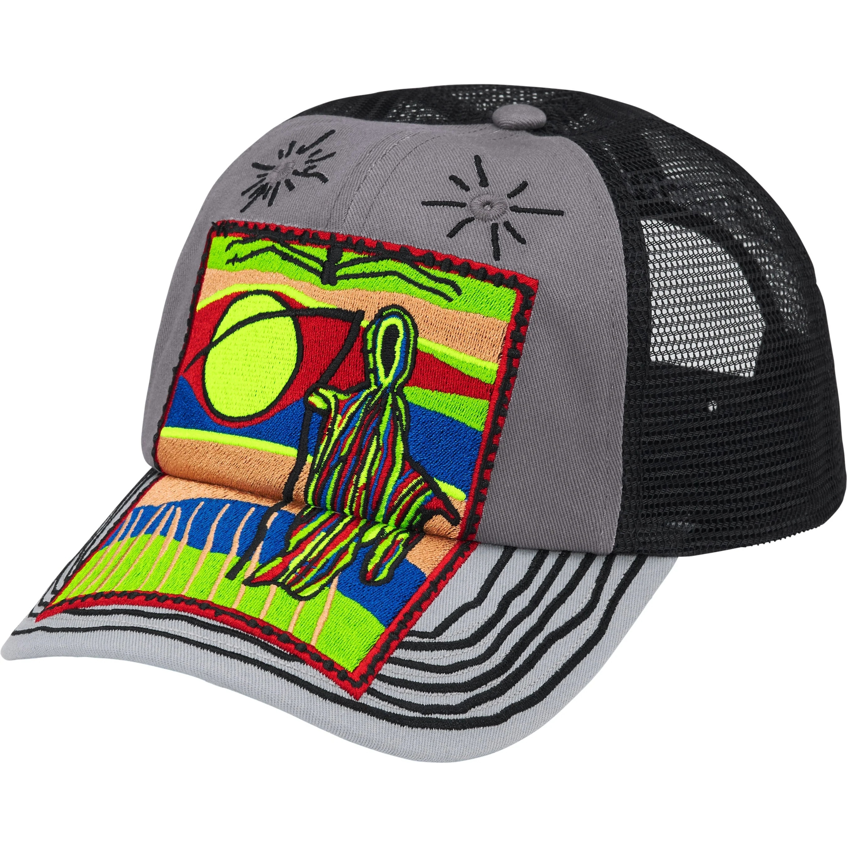Supreme Reaper Mesh Back 6-Panel (SS25) - Grey - $60