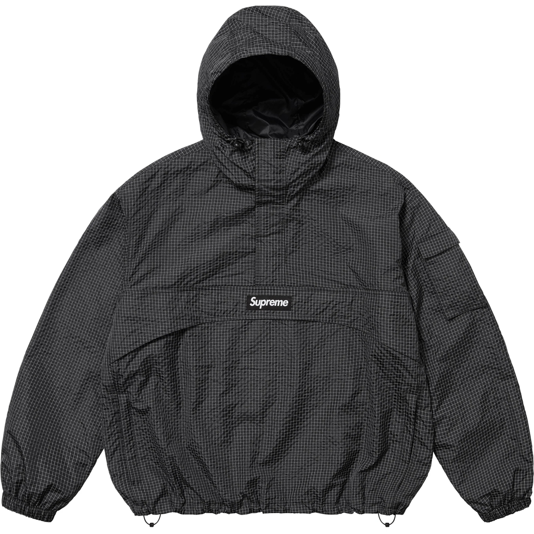 Supreme Reflective Ripstop Anorak (SS25) - Black - $198