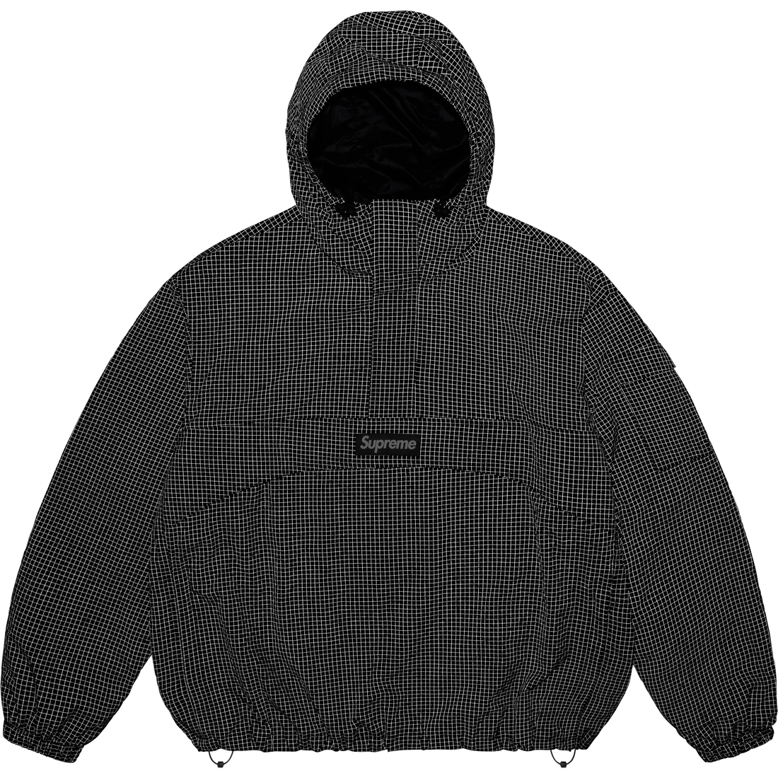 Supreme Reflective Ripstop Anorak (SS25) - Black - $198