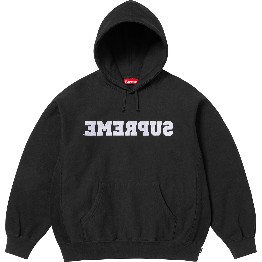Supreme Reverse Hooded Sweatshirt (SS25) - Black - $158
