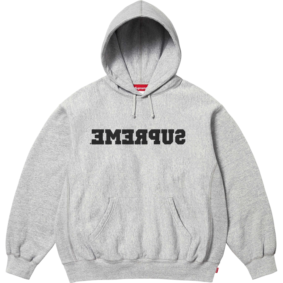 Supreme Reverse Hooded Sweatshirt (SS25) - Heather Grey - $158