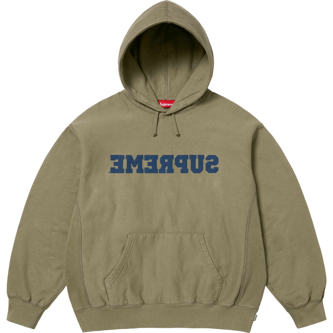 Supreme Reverse Hooded Sweatshirt (SS25) - Light Olive - $158