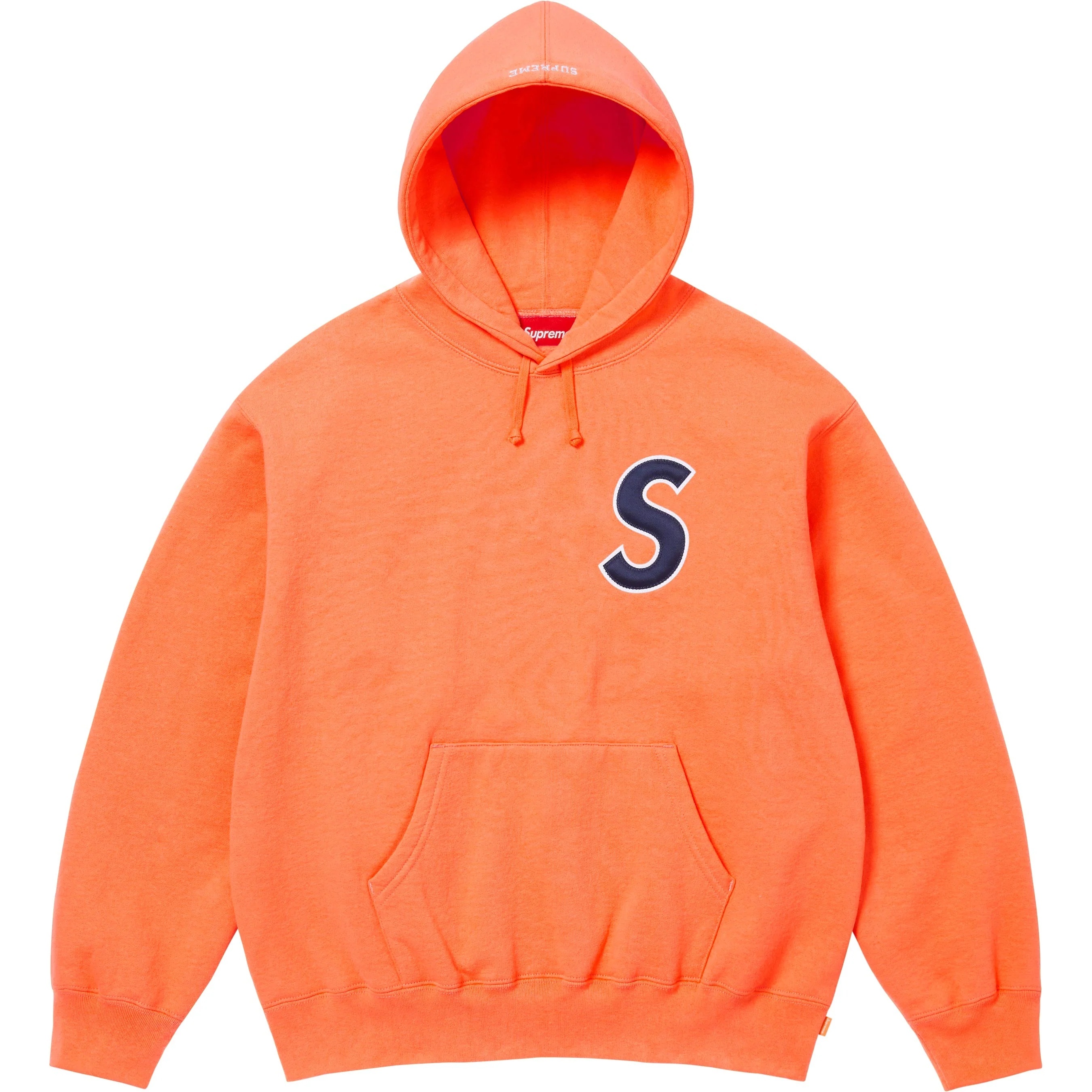 Supreme S Logo Hooded Sweatshirt (SS25) - Light Orange - $158