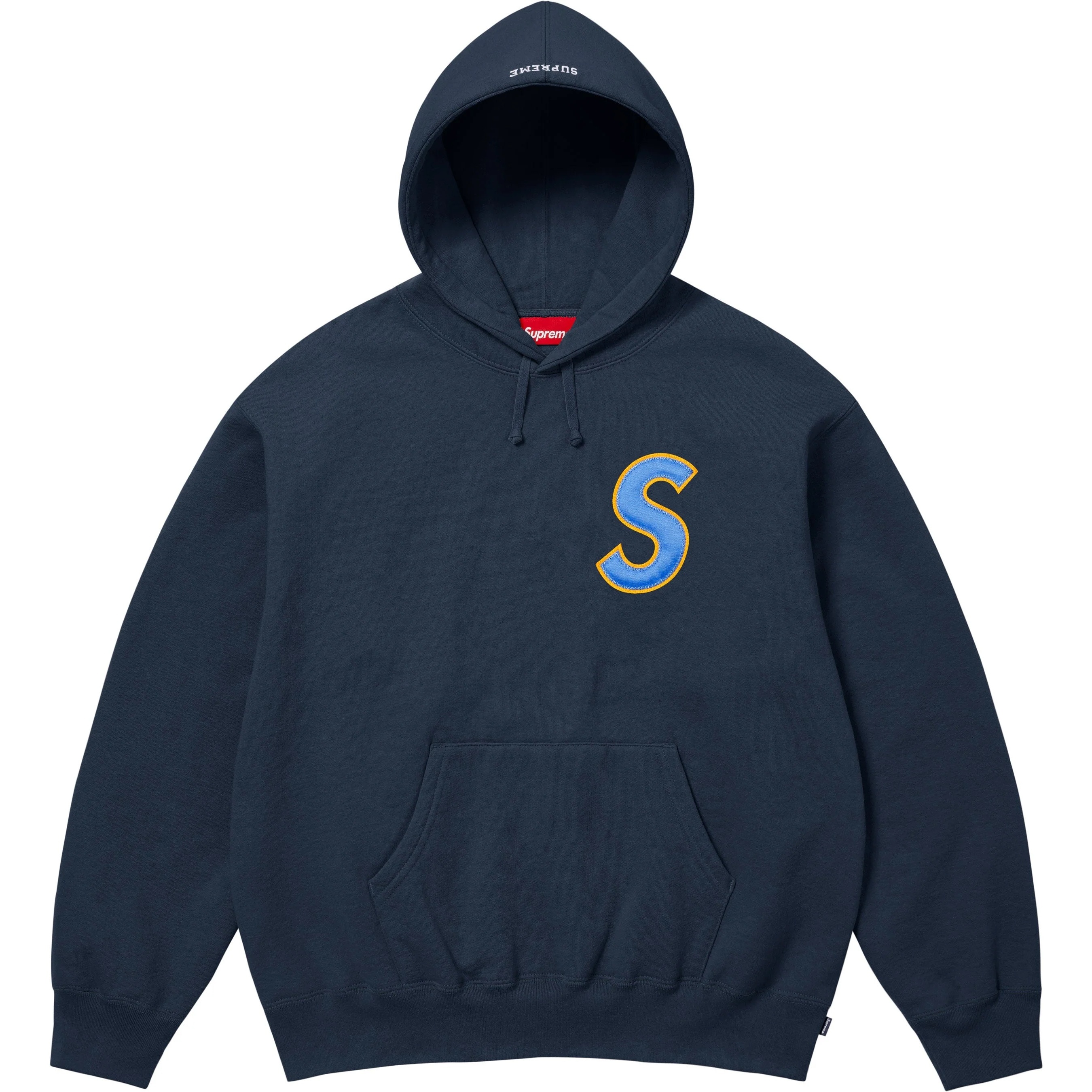 Supreme S Logo Hooded Sweatshirt (SS25) - Navy - $158
