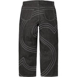 Supreme S Logo Rigid Baggy Jean (SS25) - Rigid Black