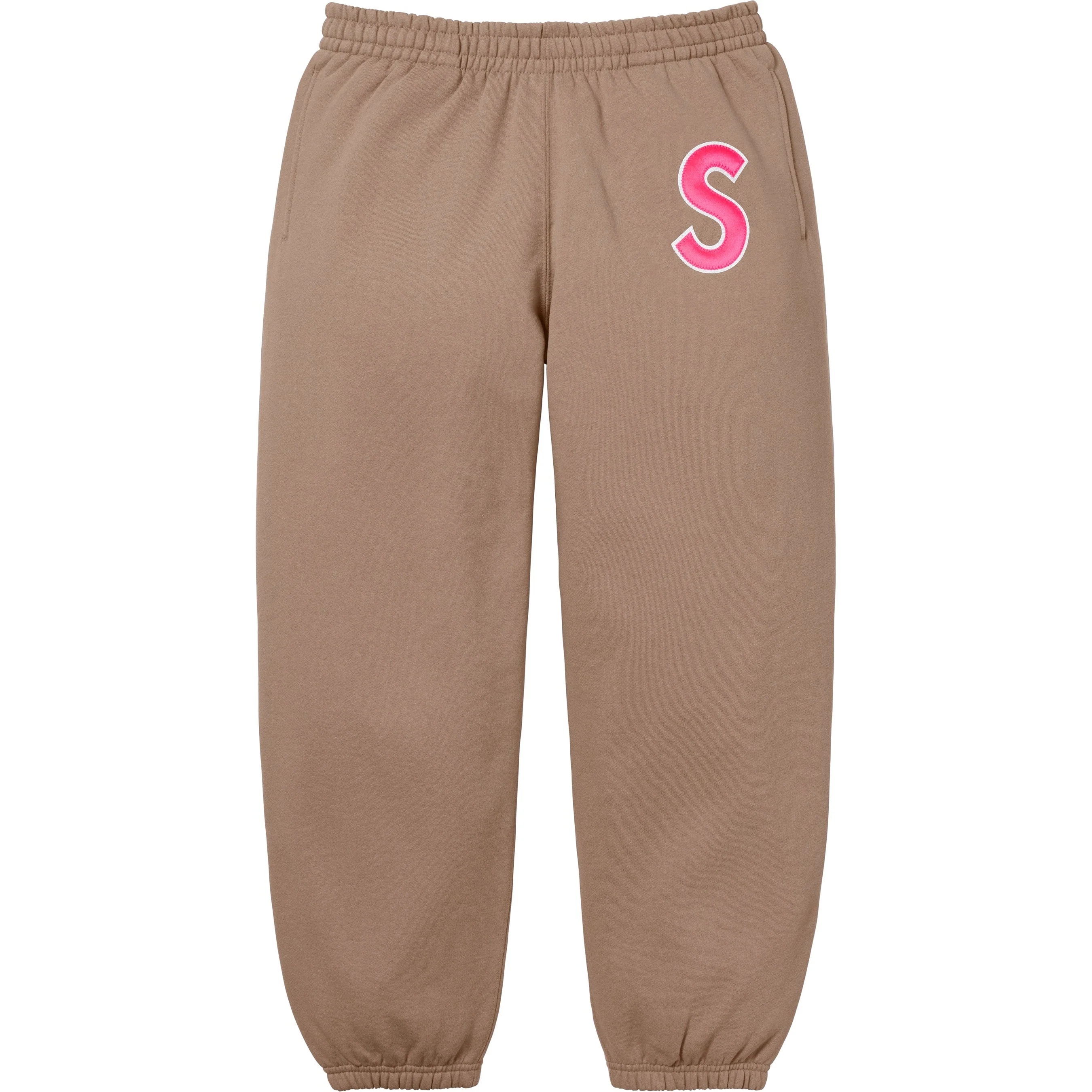 Supreme S Logo Sweatpant (SS25) - Dusty Brown - $158