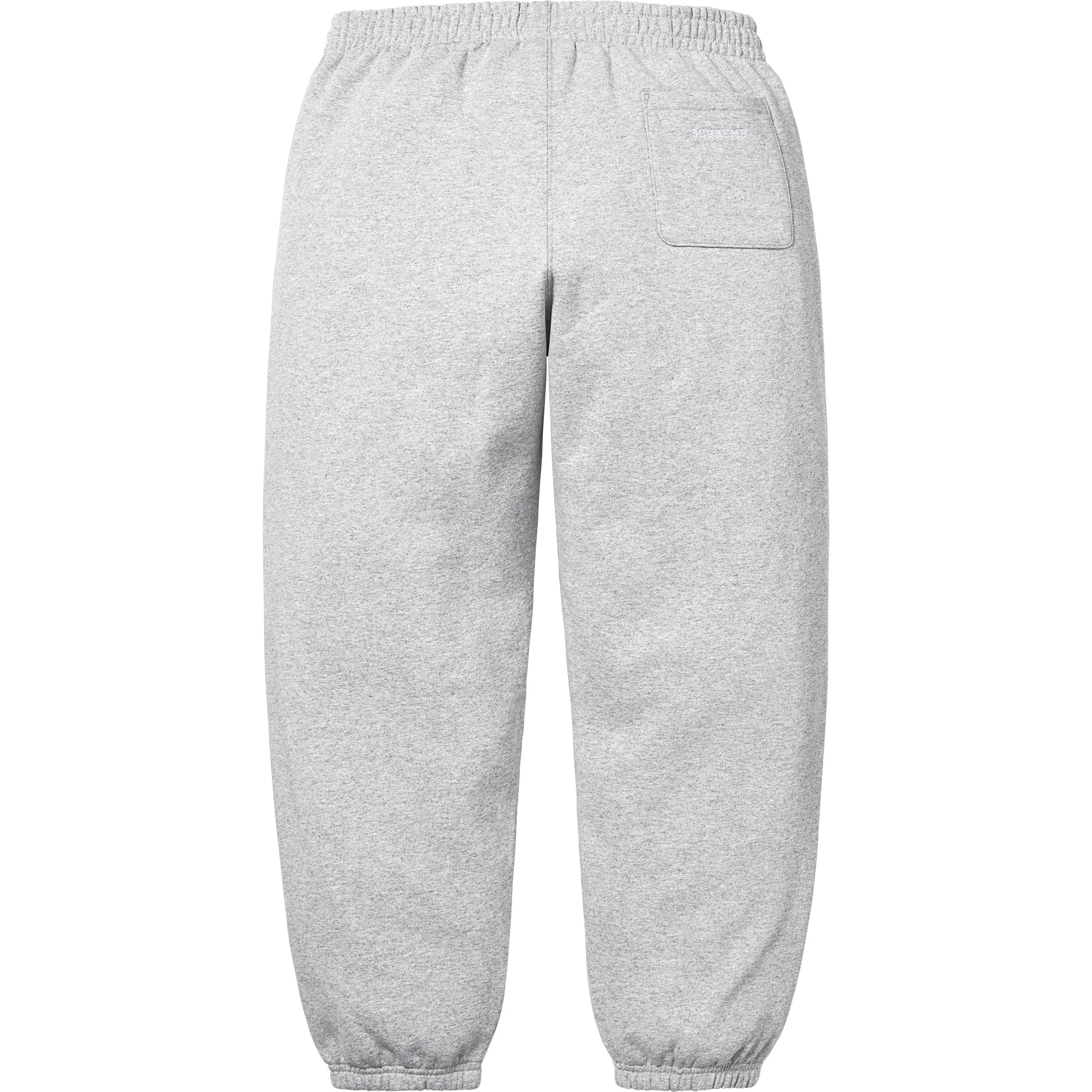 Supreme S Logo Sweatpant (SS25) - Heather Grey - $158