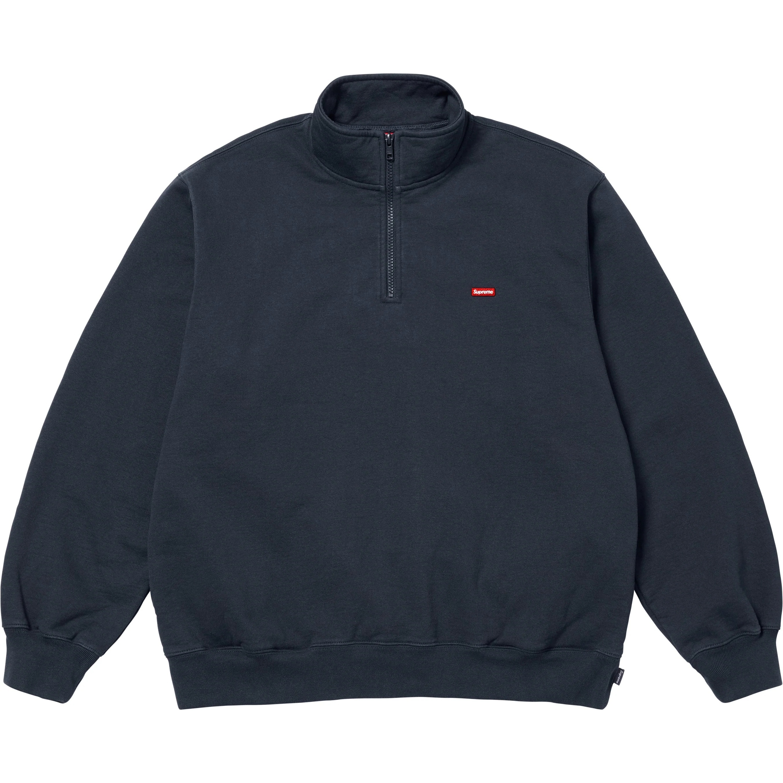 Supreme Small Box Half Zip Pullover (SS25) - Navy - $148
