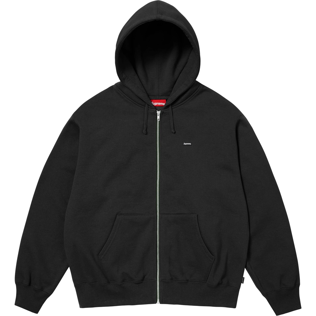 Supreme Small Box Zip Up Hooded Sweatshirt (SS25) - Black - $168