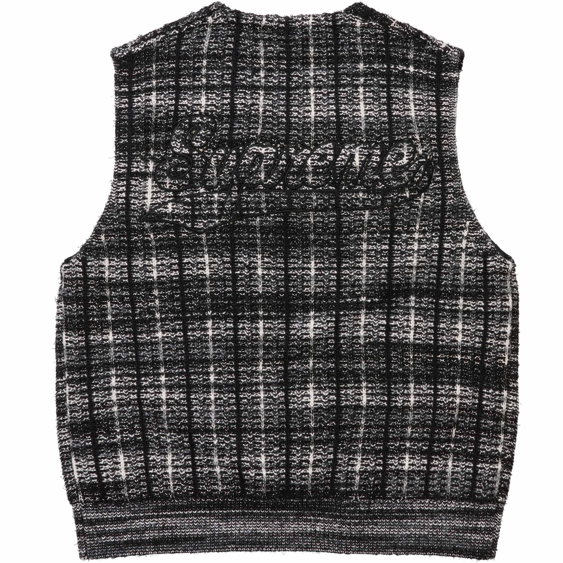 Supreme Speckled Zip Up Sweater Vest (SS25) - Black - $168