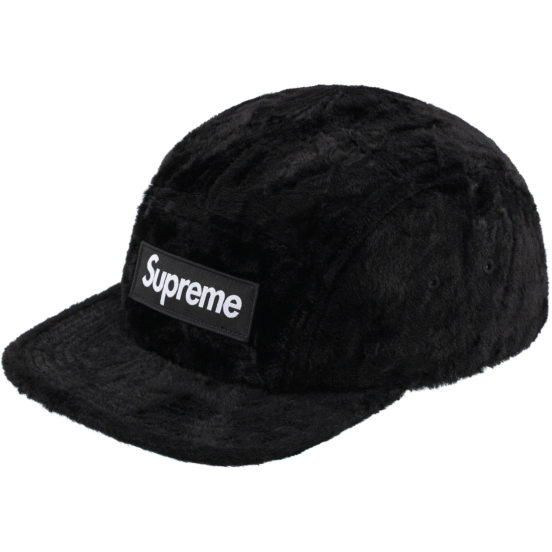 Supreme Supreme GOODENOUGH Crushed Rayon Pile Camp Cap (SS25) - Black - $58