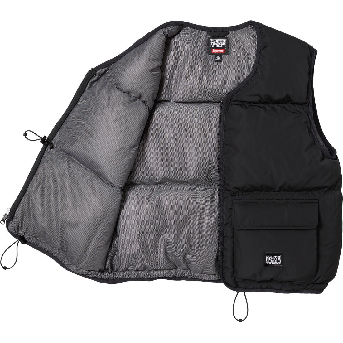 Supreme Supreme Marithé + François Girbaud Down Puffer Vest (SS25) - Black - $248