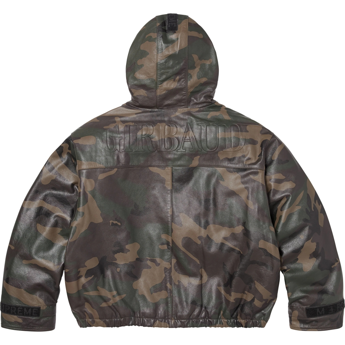 Supreme Supreme Marithé + François Girbaud Hooded Leather Flight Bomber Jacket (SS25) - Woodland Camo - $748