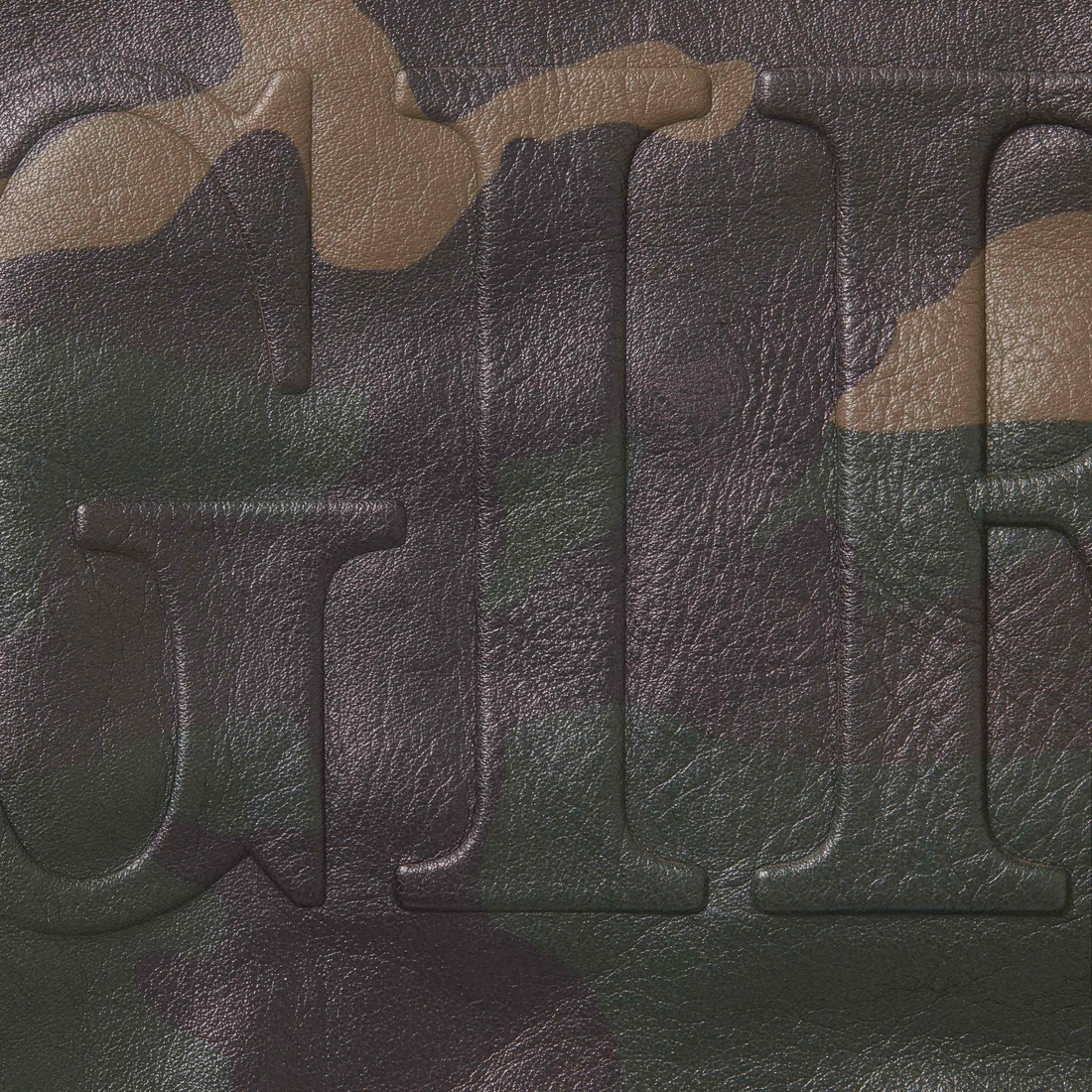 Supreme Supreme Marithé + François Girbaud Hooded Leather Flight Bomber Jacket (SS25) - Woodland Camo - $748