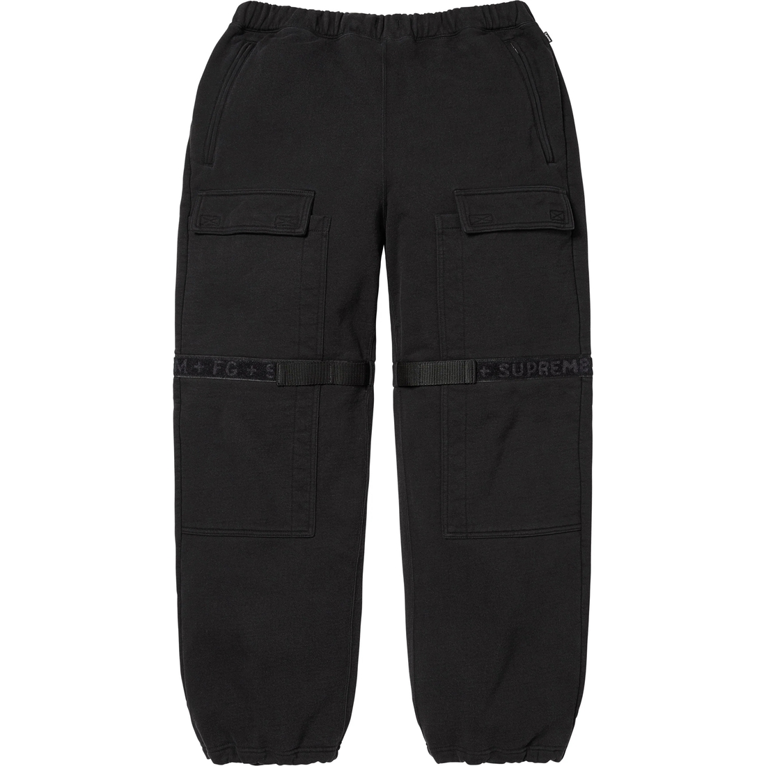 Supreme Supreme Marithé + François Girbaud Shuttle Tape Cargo Sweatpant (SS25) - Black - $188