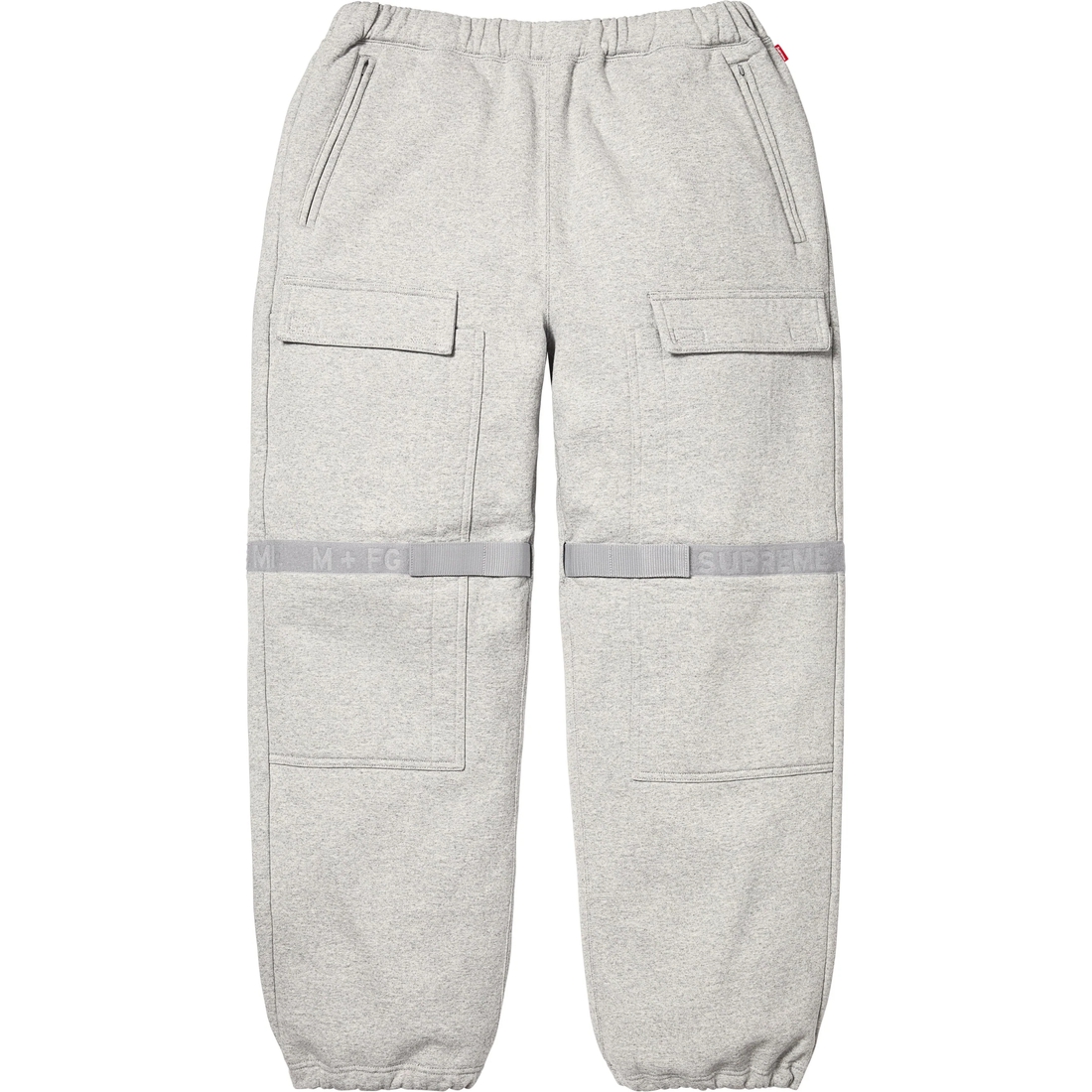Supreme Supreme Marithé + François Girbaud Shuttle Tape Cargo Sweatpant (SS25) - Heather Grey - $188