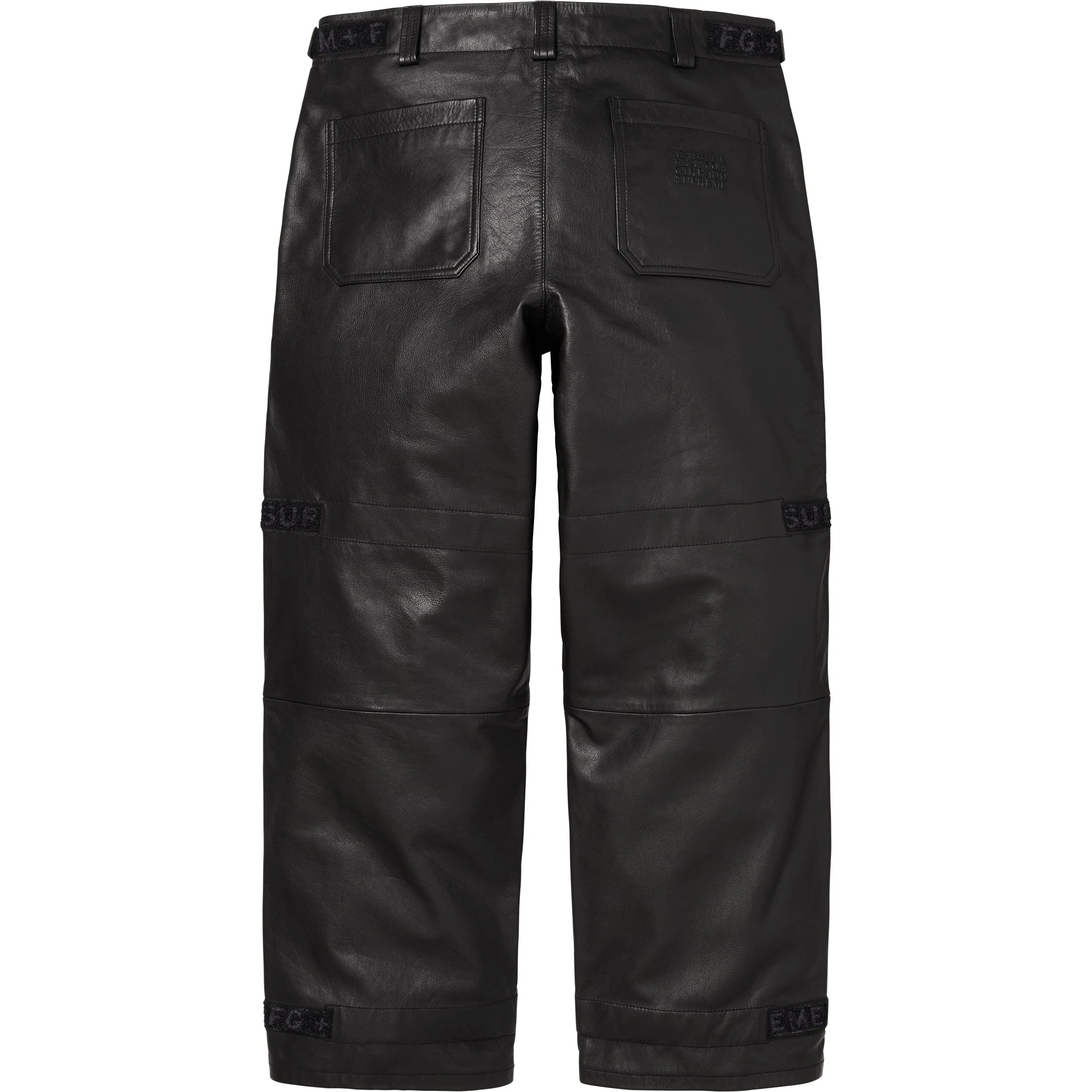 Supreme Supreme Marithé + François Girbaud Shuttle Tape Leather Cargo Pant (SS25) - Black - $548