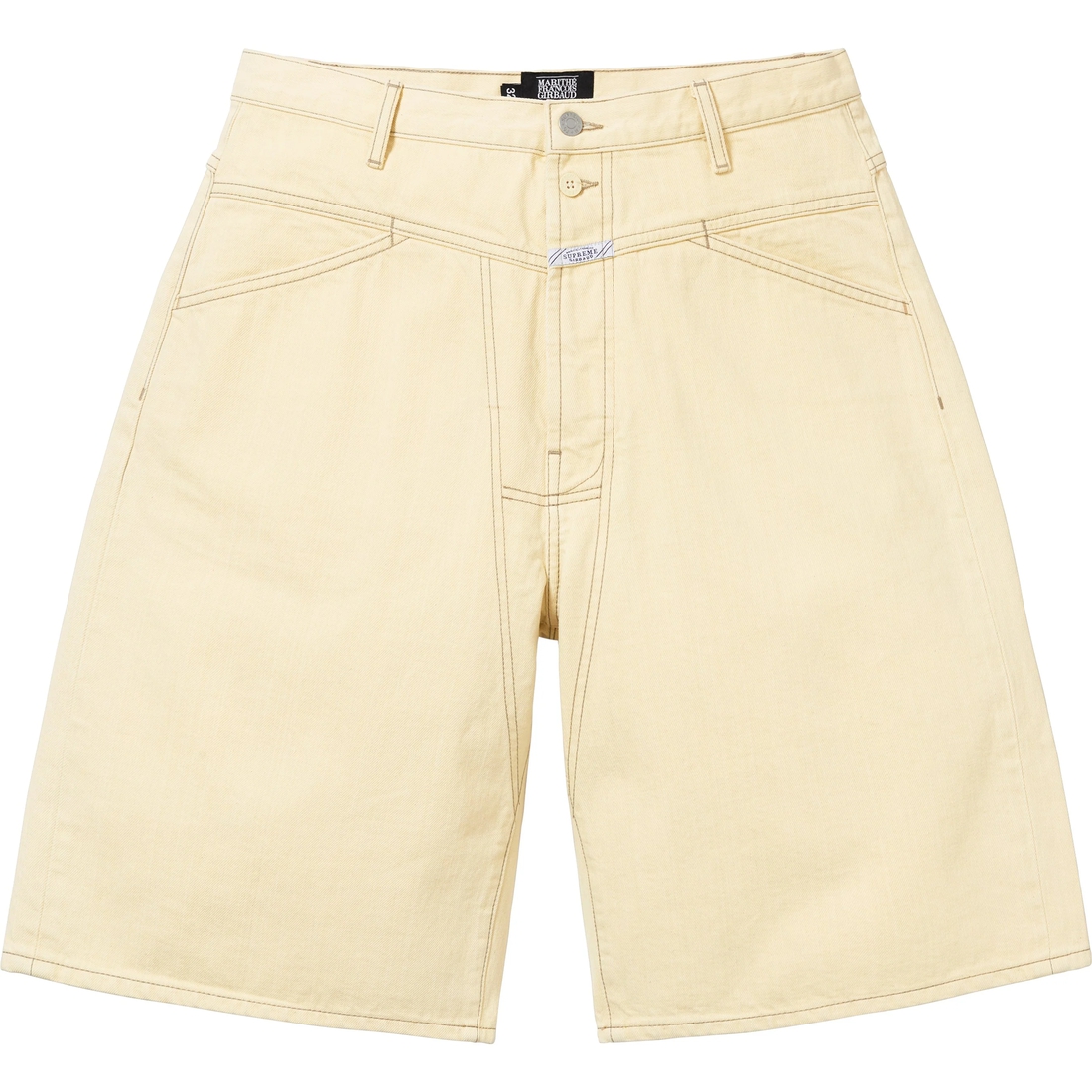 Supreme Supreme Marithé + François Girbaud X-Seam Baggy Denim Short (SS25) - Pale Yellow - $168