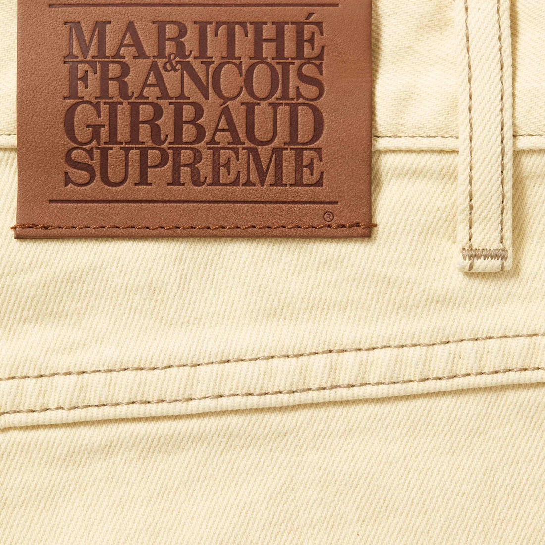 Supreme Supreme Marithé + François Girbaud X-Seam Baggy Denim Short (SS25) - Pale Yellow - $168