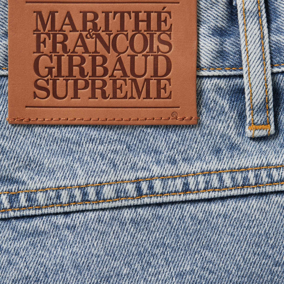 Supreme Supreme Marithé + François Girbaud X-Seam Baggy Denim Short (SS25) - Washed Indigo - $168
