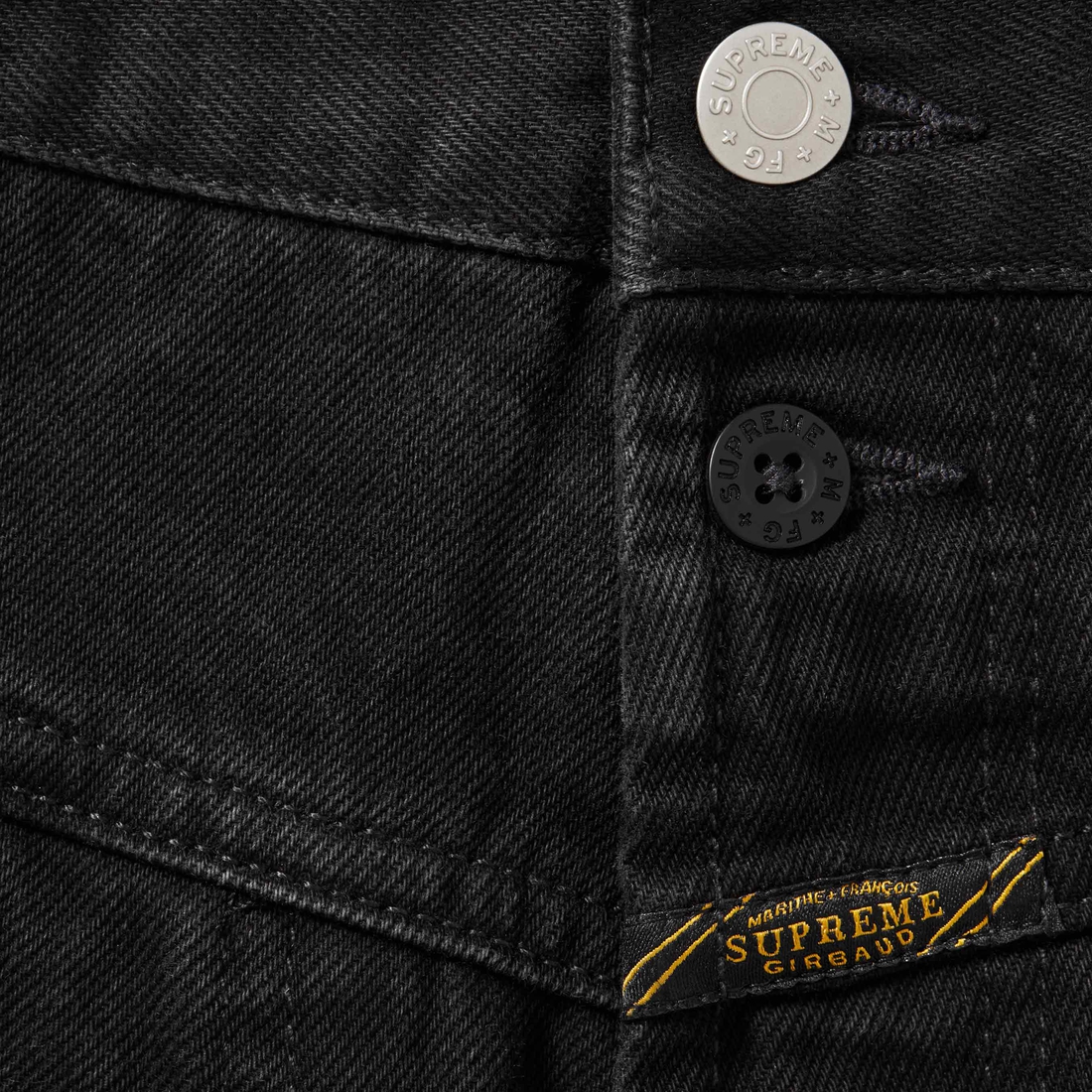 Supreme Supreme Marithé + François Girbaud X-Seam Baggy Jean (SS25) - Black - $198