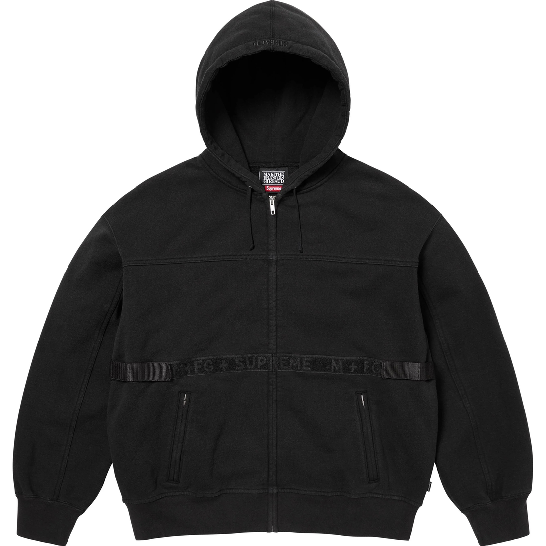 Supreme Supreme Marithé + François Girbaud Zip Up Hooded Sweatshirt (SS25) - Black - $228