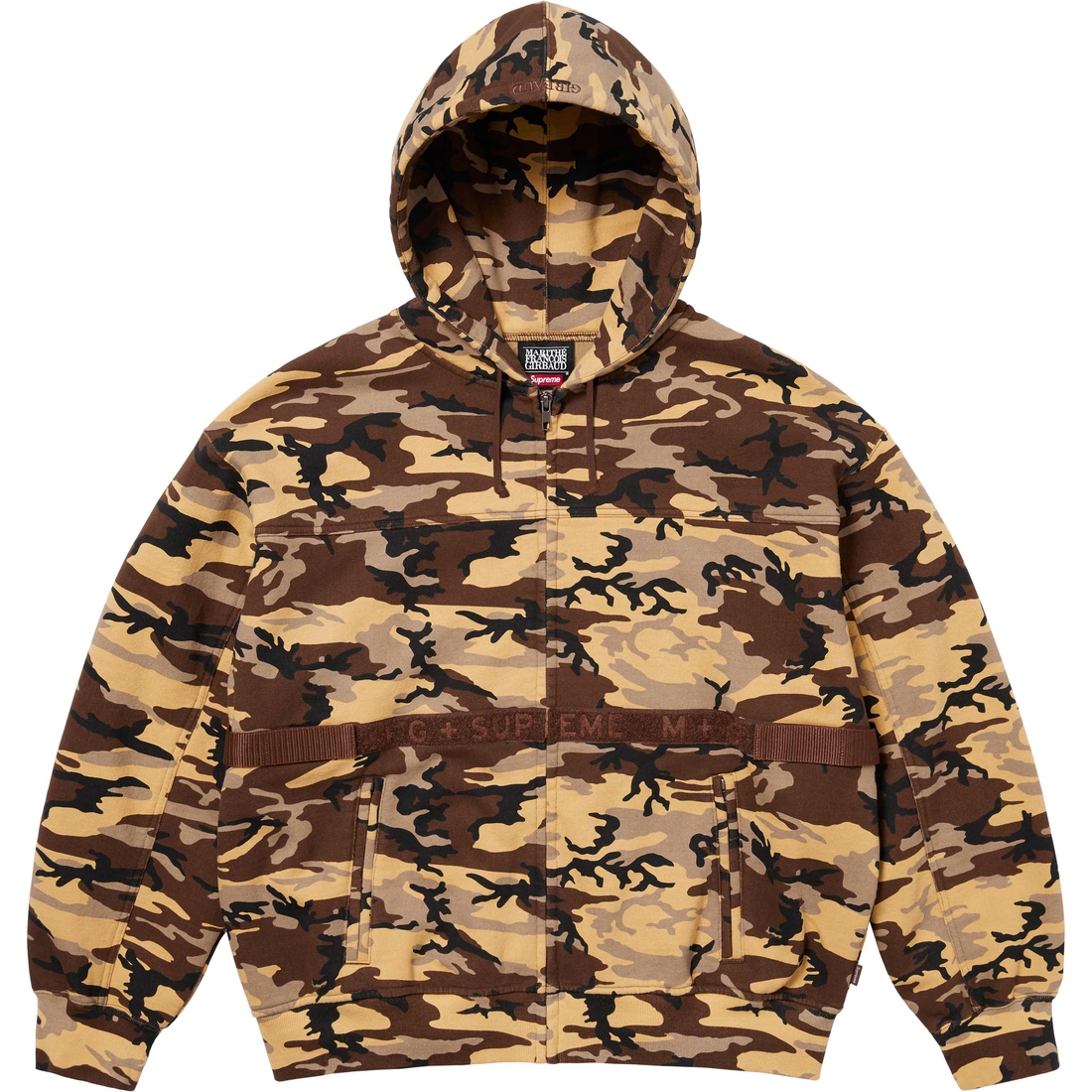 Supreme Supreme Marithé + François Girbaud Zip Up Hooded Sweatshirt (SS25) - Camo - $228