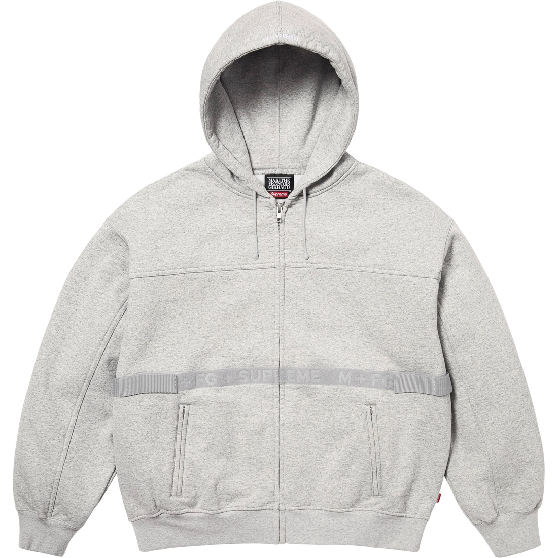 Supreme Supreme Marithé + François Girbaud Zip Up Hooded Sweatshirt (SS25) - Heather Grey - $228