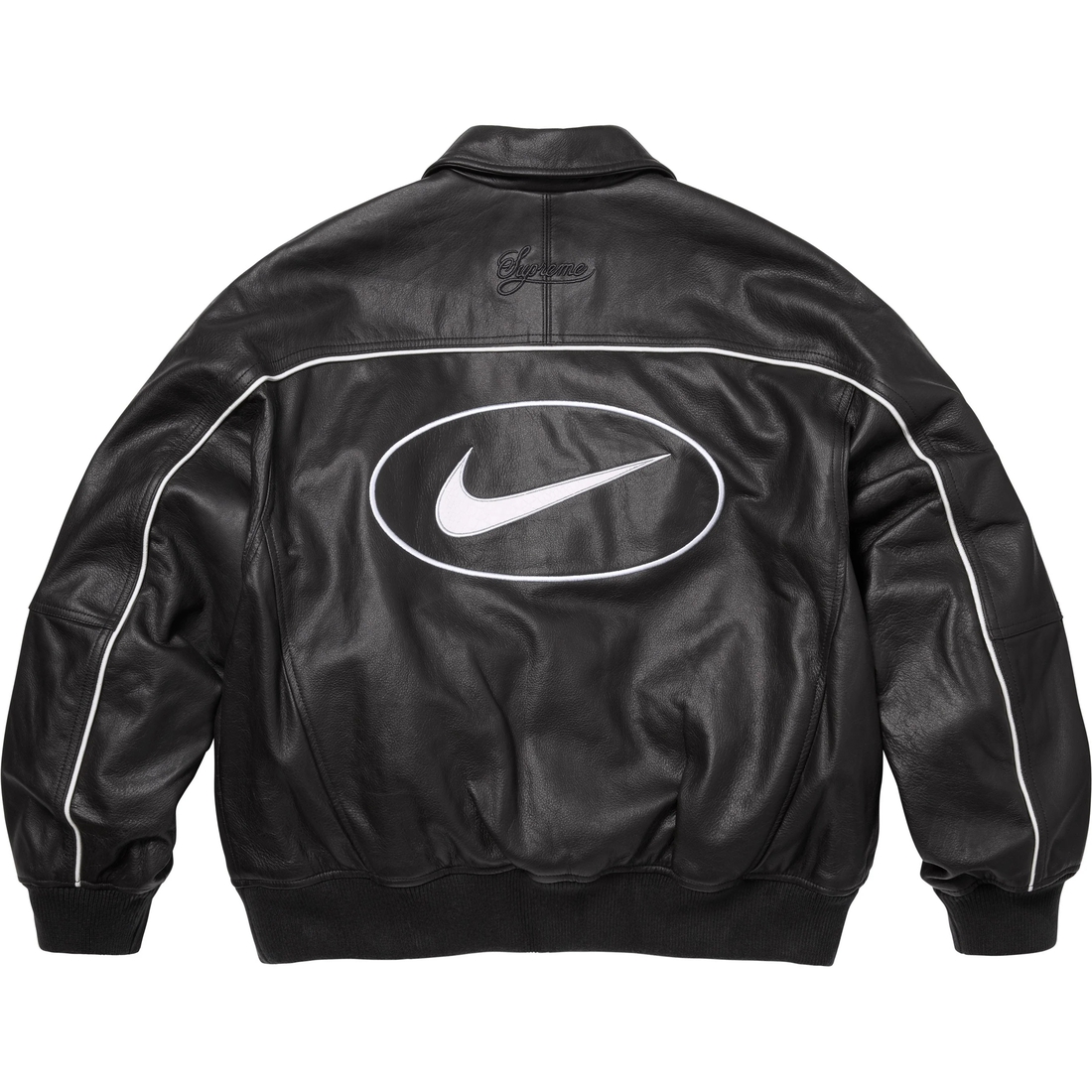 Supreme Supreme Nike Leather Varsity Jacket (SS25) - Black - $698