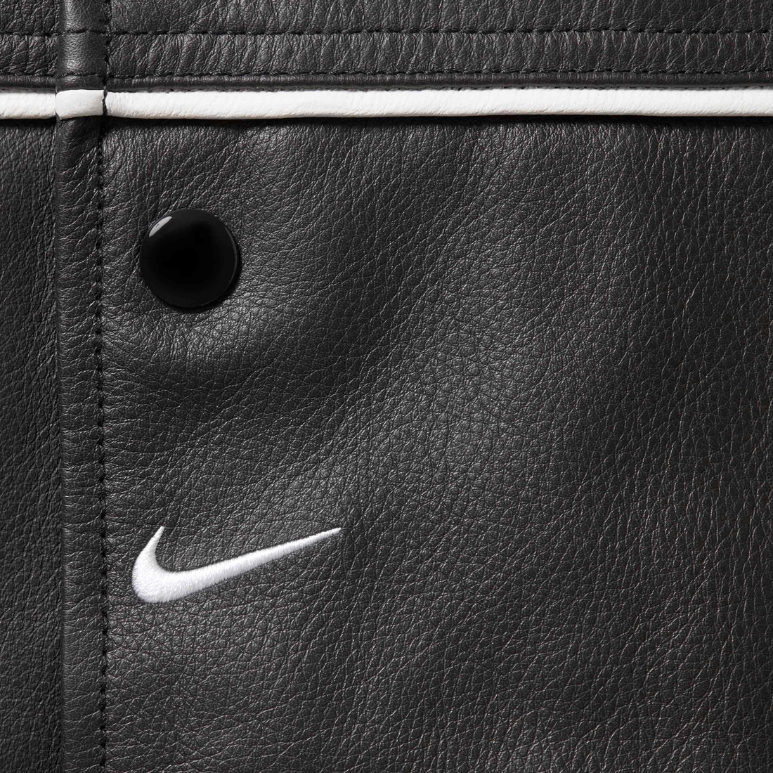 Supreme Supreme Nike Leather Varsity Jacket (SS25) - Black - $698