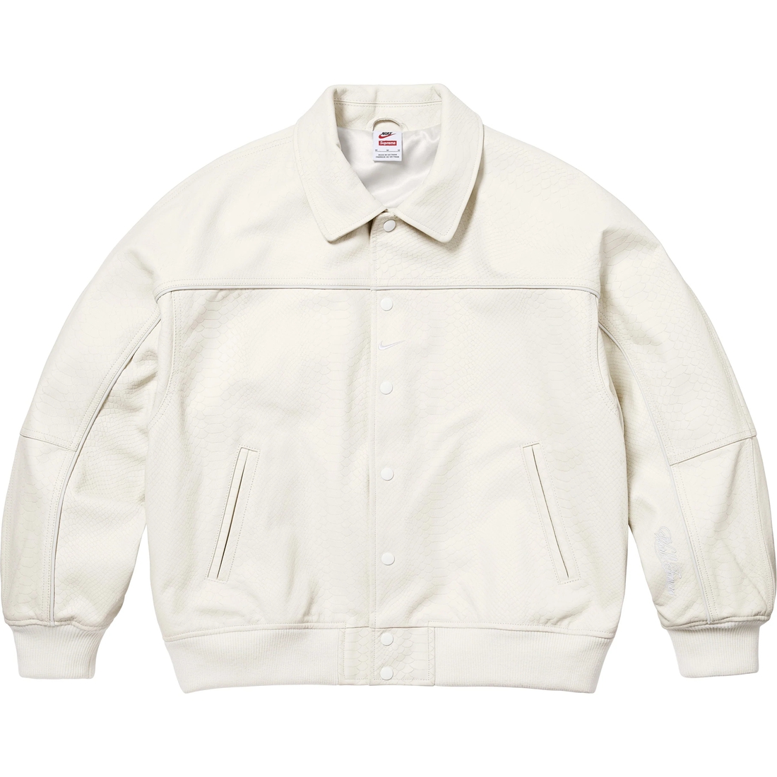 Supreme Supreme Nike Leather Varsity Jacket (SS25) - Snakeskin - $698