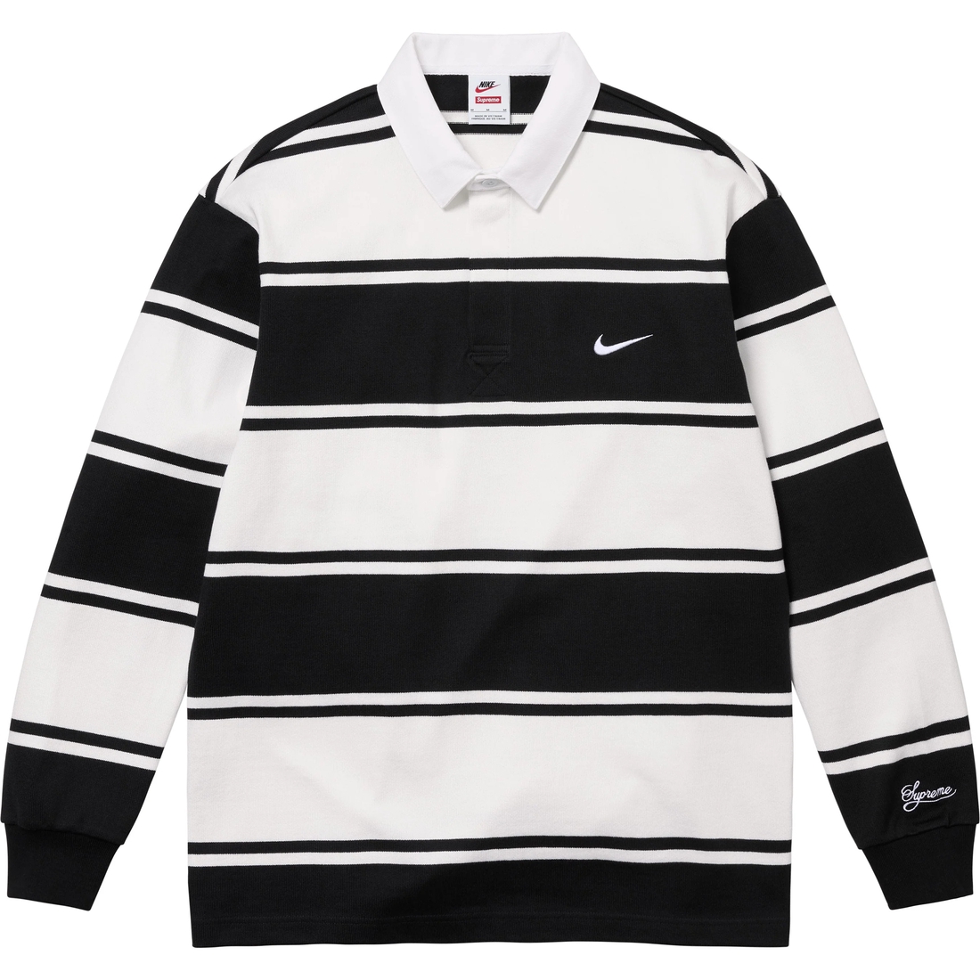 Supreme Supreme Nike Stripe Rugby (SS25) - Black - $128
