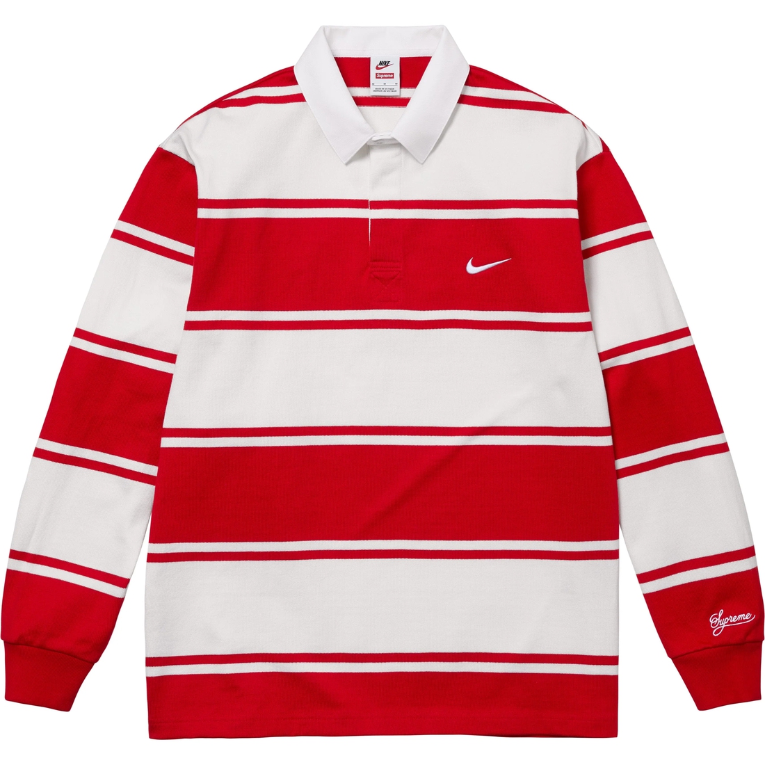 Supreme Supreme Nike Stripe Rugby (SS25) - Red - $128